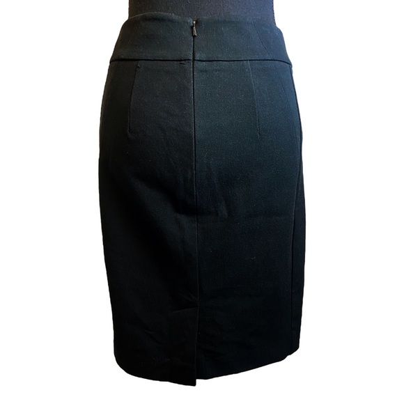 ANN TAYLOR ☆ Black Ponte Straight / Pencil Career Skirt - Picture 3 of 4